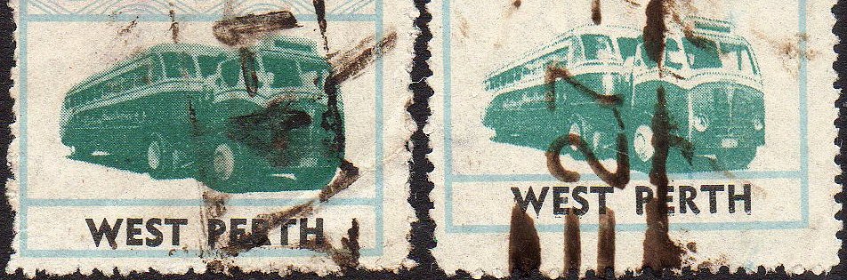 Western Australia Railway Parcels Stamps First Issue 2/- Types A & B West Perth